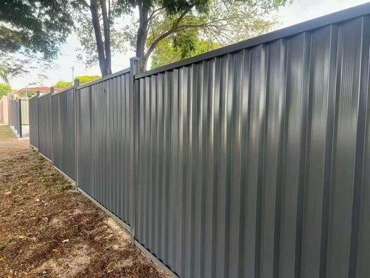 Dark grey Color Steel fence – In Stock Now!